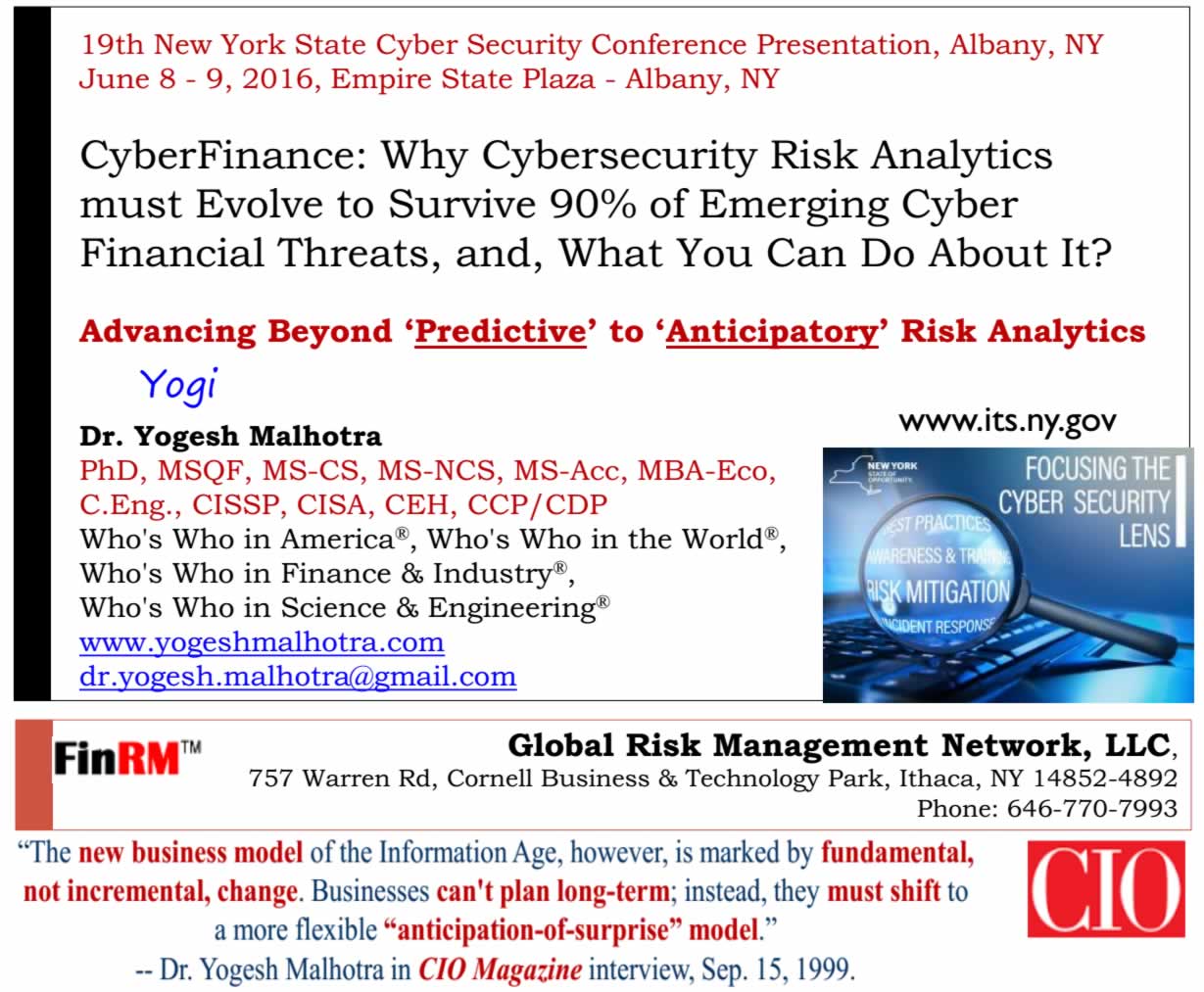 2016 New York State CyberSecurity Conference