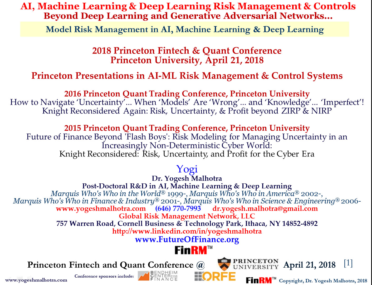 2018 Princeton FinTech & Quant Conference